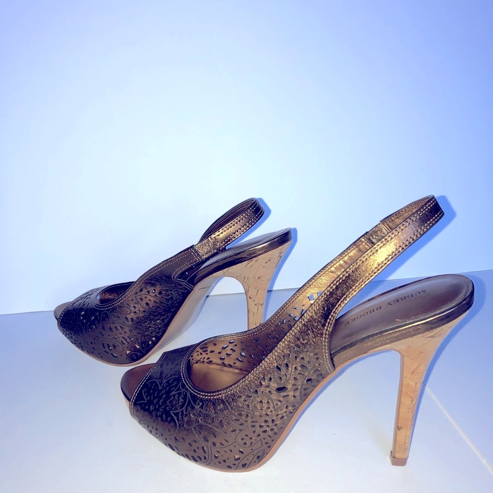 Audrey Brooke Metallic heels